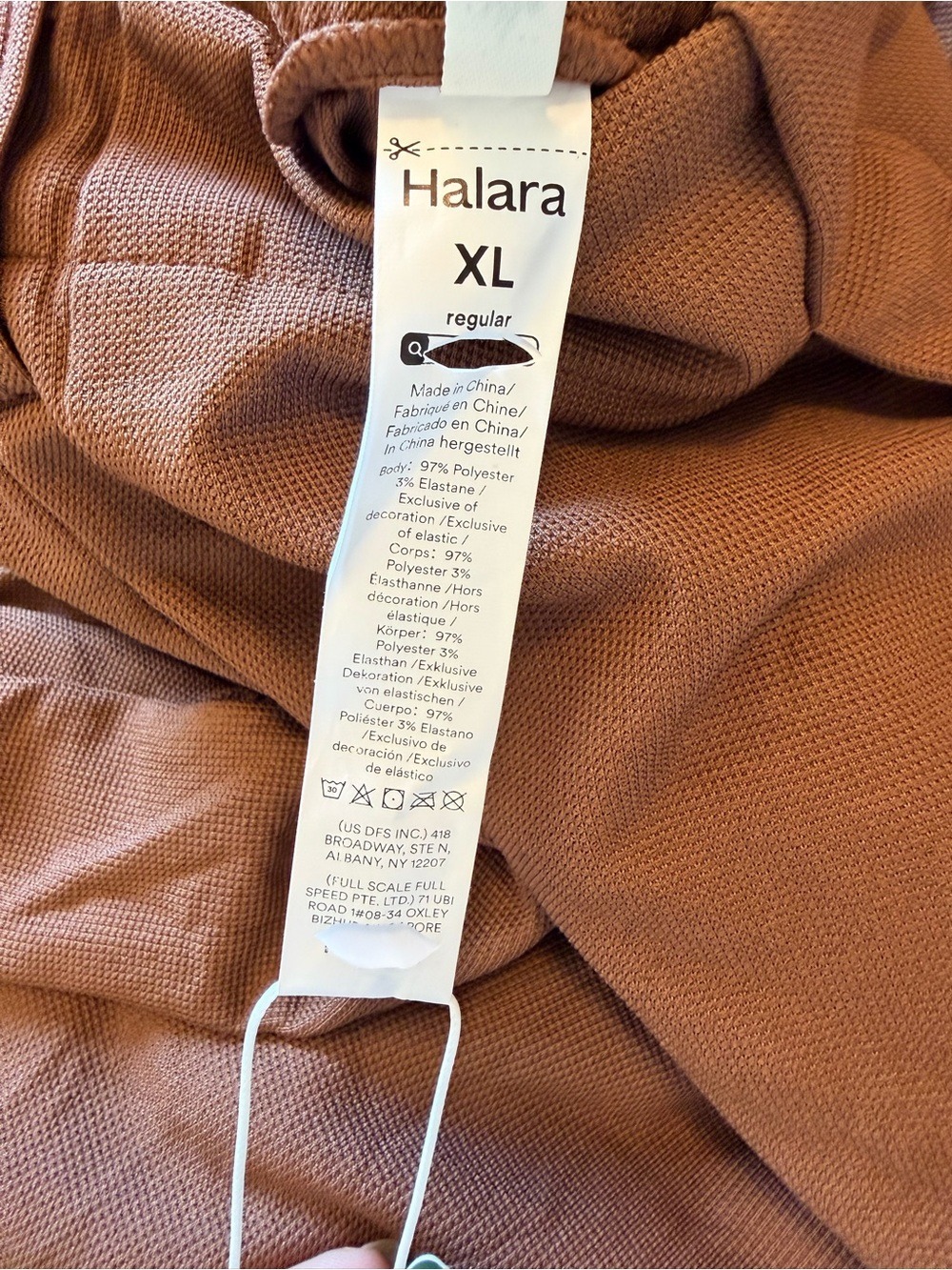 Halara High Waisted Wide Leg Pants Brown XL Regular Pleated Stretch - Picture 10 of 10